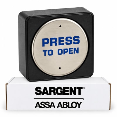 SARGENT 4395P 6" Round Wall Switch With "Press To Open"