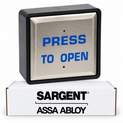 SARGENT 4396P 6" x 6" Square Wall Switch With "Press To Open"
