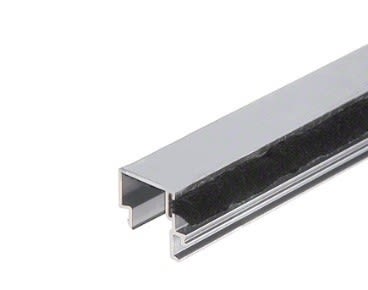 US Aluminum Frame Stop for Center Hung Doors, 96" Length, Clear Anodized Finish