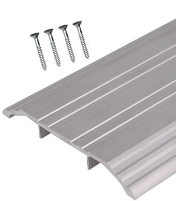 YKK AP 4 in. Wide x 1/2 in. Tall x 42 in. Length Commercial Storefront Door Bottom Threshold, Aluminum Finish