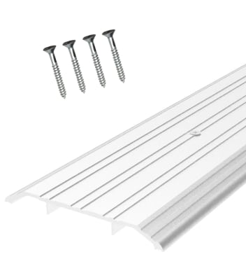 Vistawall 5 in. Wide x 1/2 in. Tall x 84 in. Length Commercial Storefront Double Door Bottom Threshold, Aluminum Finish