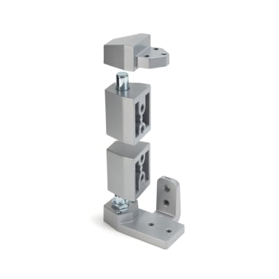 Vistawall Commercial Glass Door Right Hand Pivot Hinge Kit, 3/4 in. Offset, 1/8 in. Recessed Door Application, Aluminum Finish