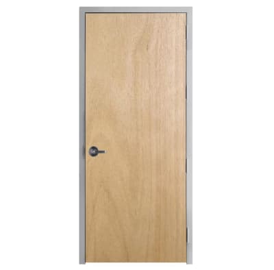 36 in. x 96 in. (3080) Interior Right Hand Reverse Commercial Wood Door and Frame, Rotary Natural Birch, Solid Core, Includes Lever and Hardware
