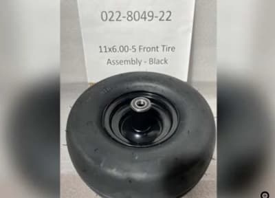 11x6.00-5 Front Assembly Black Wheel Bad Boy Part# 022-8049-22
