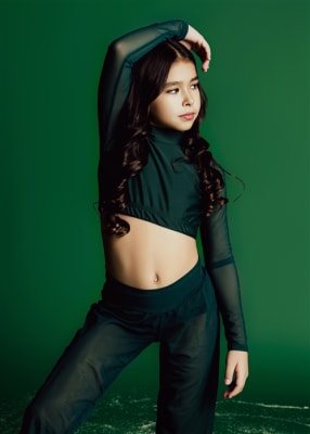 NEW - Mesh Sleeve Mock Neck Crop Top