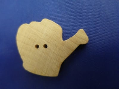BU-WC CLOTHING BUTTONS WATERING CAN 1" HEIGHT X 1-1/4" WIDTH X 3/16" THICK