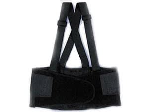 Adjustable back support belts for lifting, available in sizes small to X-large.