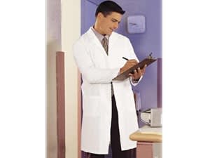 KC 10029 Kleenguard A20 white lab coat, large size, disposable protective wear, 25 per case.