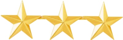 Blackinton 3 Stars 1" Pin