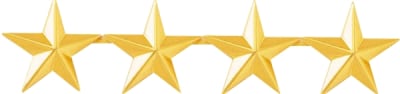 Blackinton 4 Stars 1" Pin