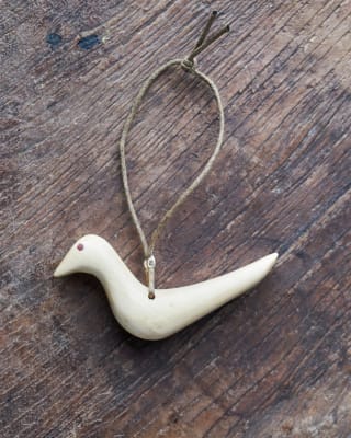 Wood Bird Charm