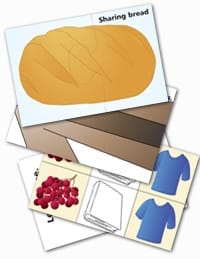 Wee Wonder Bible Activity Cards 11: God's people share