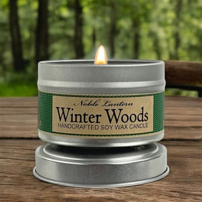 Winter Woods Tin Candle