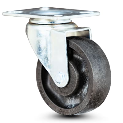 4-inch high-temperature oven rack caster, 450Â°F continuous heat resistance, 350 lbs capacity, NSF-certified, high-temp glass-filled nylon wheel.