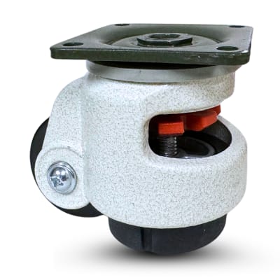 CasterHQ 600 lbs Plate Leveling Retractable Caster, One Piece, for Superior Load Support