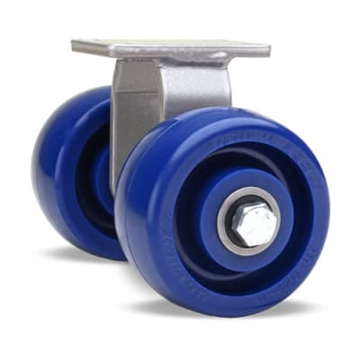 Hamilton Endurance Dual Wheel Rigid Caster with 1000 lbs load capacity, featuring 4x2 inch Unilast Solid Poly Wheels and Sealed Precision Ball Bearing.