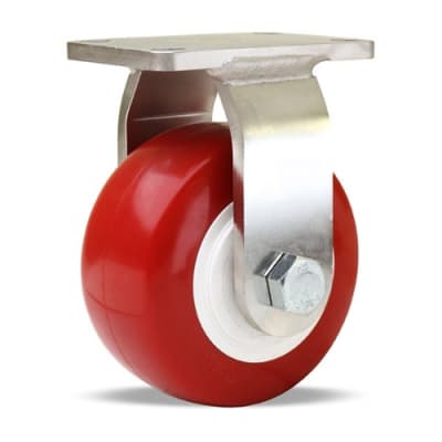 Hamilton Endurance S-ENS-5NFZ Stainless Steel Rigid Caster with 5x2 inch Poly-Tech Wheel and 3/4 inch Delrin Bearing