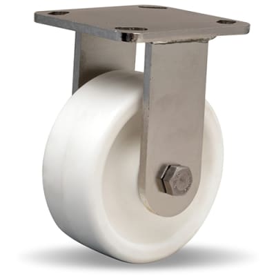 R-WHS-5AZ Hamilton Stainless Steel Rigid Caster with 5-inch Aqualite Polyolefin Wheel and 3/4-inch Delrin Bearing