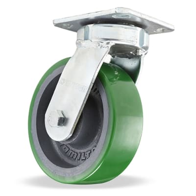 S-52K-6DB Hamilton Standard Duty Kingpinless Swivel Caster with Durable 6 x 2 Inch Duralast Polyurethane Wheel on Cast Iron Core