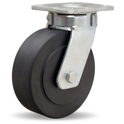 Hamilton Standard Duty Kingpinless Swivel Caster S-52K-6NYB, featuring 6-inch by 2-inch Nylast Wheel with 1/2-inch Sealed Precision Ball Bearings for industrial applications