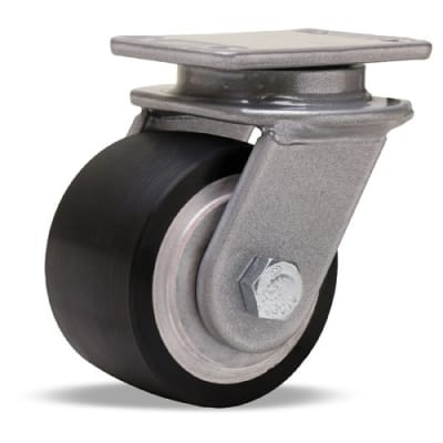 S-EN-35DB70 Hamilton Endurance Swivel Caster with Durable 3 1/2 inch x 2 inch Duralast XC Polyurethane Wheel on Cast Iron and 1/2 inch Sealed Precision Ball Bearings for High-Performance and Heavy-Duty Applications
