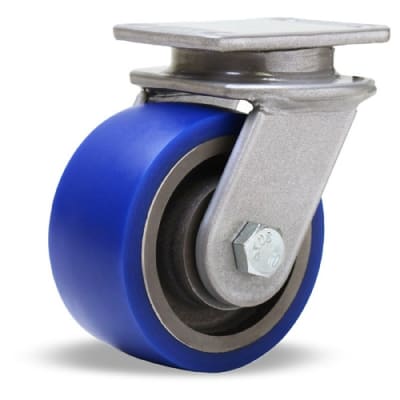 S-EN-4SPB Hamilton Endurance Swivel Caster with 4x2 inch Ergo-Glide Polyurethane Wheel and 1/2 inch Sealed Precision Ball Bearings for High-Performance Industrial Applications