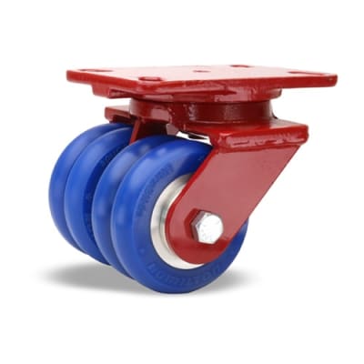 Hamilton 1300 lbs Heavy Service Dual-Wheel Swivel Caster with UltraGlide Ergo Polyurethane on Aluminum Core Wheels