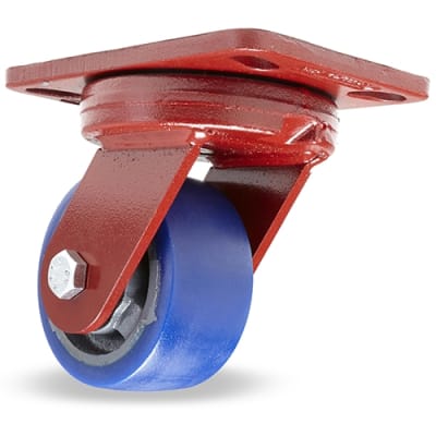 S-ZFHS-4SPB Hamilton Spinfinity Maintenance-Free Kingpinless ZFHS Series Swivel Caster with 4 inch by 2 inch Ergo-Glide Wheel and 3/4 inch Sealed Precision Ball Bearings, ideal for heavy-duty industrial applications