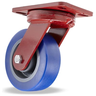 A high-quality, durable S-ZFHS-6EGB Hamilton Spinfinity Kingpinless Swivel Caster with a 6" x 2" Ergo-Glide XT Wheel and 3/4" sealed precision ball bearings.