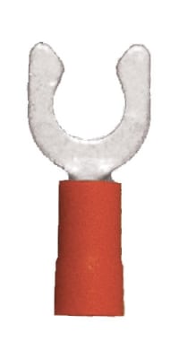 160132-025 PVC Insulated #10 Locking Spade Terminal 22-18 Gauge Red (25 Count)