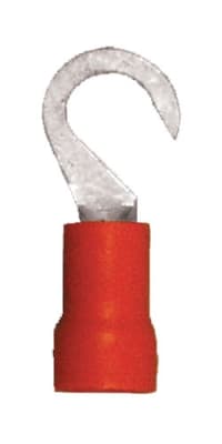 160138-2010 PVC Insulated #6 Hook Terminal 22-18 Gauge Red (10 Count)
