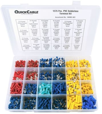 160902-001 QuickCable 1675 Piece PVC Solderless Terminal Kit