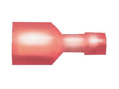 164158-025 Fully Insulated Female Quick Disconnect Heat Shrink 0.250" 22-18 Gauge Red (25 Count)
