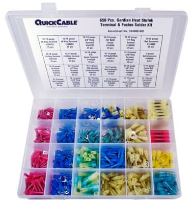 164900-001 QuickCable 650 Piece Guardian Heatshrink & Fusion Solderless Terminal Kit