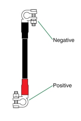 205397-001 QuickCable 1/0 10" Black/Red Positive Welding Cable