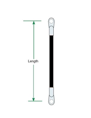 205604-025 QuickCable 6 GA 12" Black Golf Cart Cable (25 PCS)