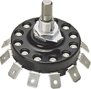 246-052-666 Rotary Selector Switch 2" Diameter 15 Amp 10 Position