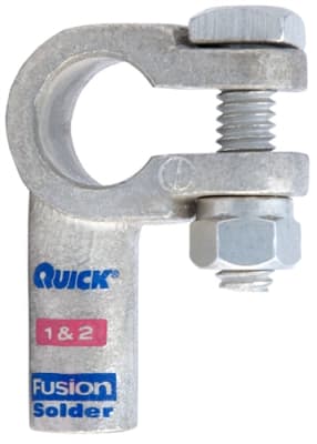 416301-005N QuickCable 1&2 GA Negative Right Elbow Clamp Fusion Solder Battery Connector (5 Pack)
