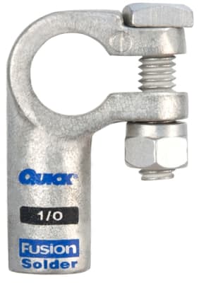 416310-005N QuickCable 1/0 GA Negative Right Elbow Clamp Fusion Solder Connector (5 Pack)