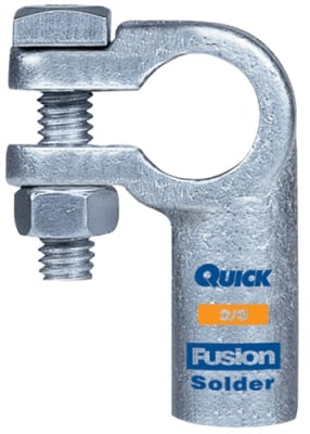426310-005P QuickCable 1/0 GA Positive Left Elbow Clamp Fusion Solder Battery Connector (5 Pack)