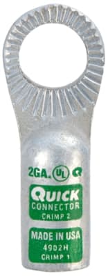 4902-005H QuickCable 2 GA 1/2" Stud Crimpable Locking Terminal (5 Pack)