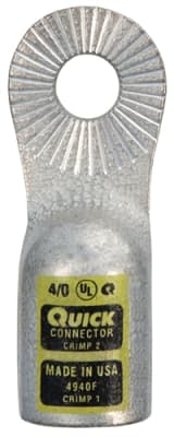 4940-005F QuickCable 4/0 GA 3/8" Stud Crimpable Locking Terminal (5 Pack)