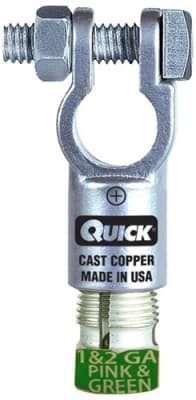 5002-005U QuickCable 2 & 1 GA Universal Straight Clamp Compression Battery Connector (5 Pack)