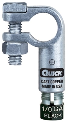 5202-005N QuickCable 2 GA Negative Left Elbow Compression Battery Connector (5 Pack)