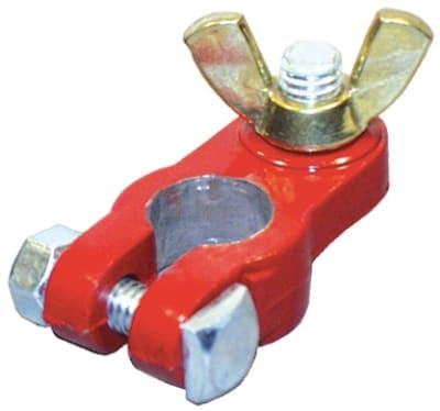 5516-005R QuickCable Top Post to 3/8" Stud Red Coating Marine Connector (5 Pack)