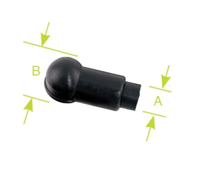 5720-005B QuickCable 4 GA Black Stud Terminal Protector