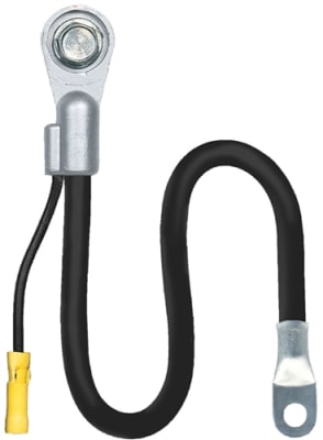 7320-001 QuickCable 4 Ga 20" Side Terminal Battery Cable with Lead Black Negative (Each)