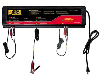 BUSPRO-360 Auto Meter 110 Volt 5 Amp 3 Station 12 Volt AGM Automotive Battery Charger