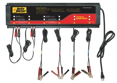BUSPRO-600S Auto Meter 115 Volt 5 Amp 6 Station 12 Volt Automotive Battery Charger