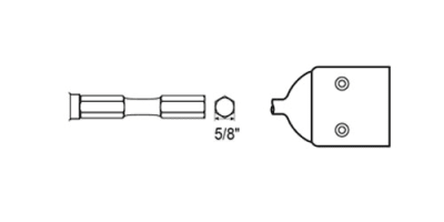 6150029010 Chicago Pneumatic Scaling Tool 5/8" Hex Shank X 100mm